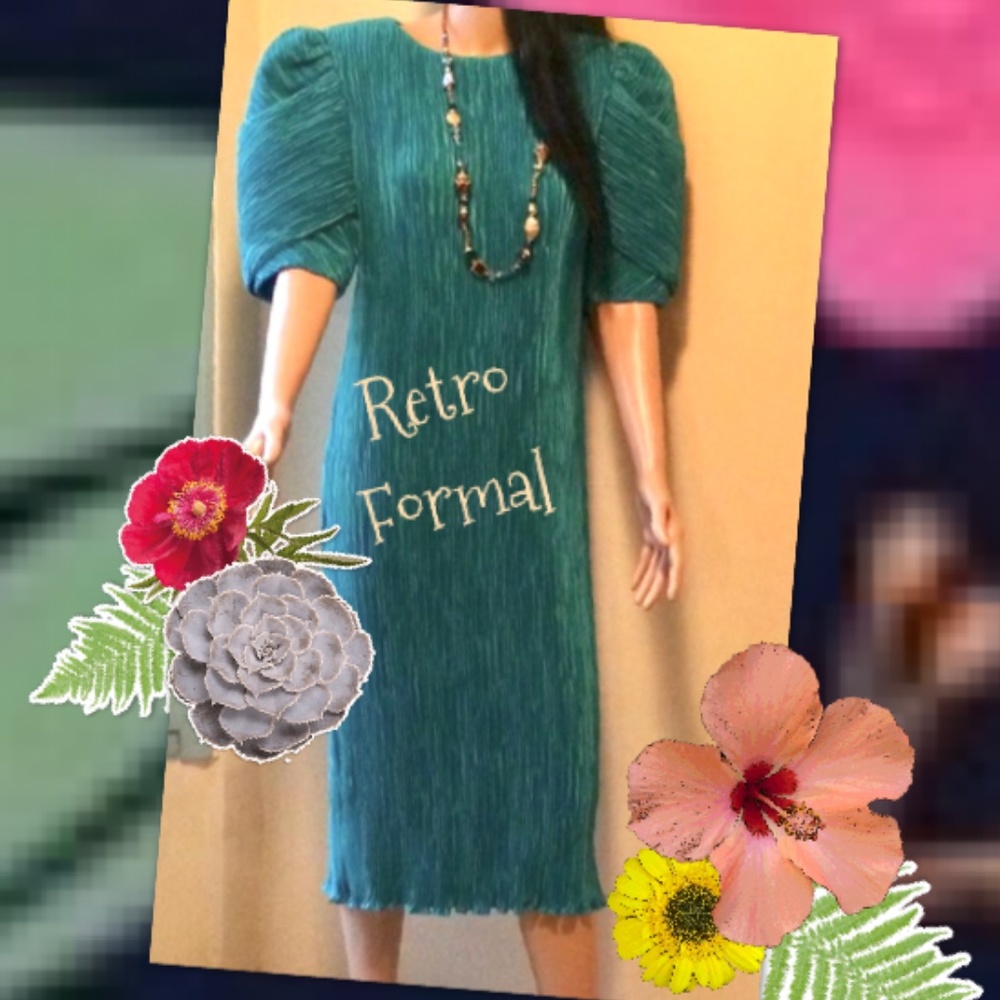 Vintage Formal Dress & Necklace